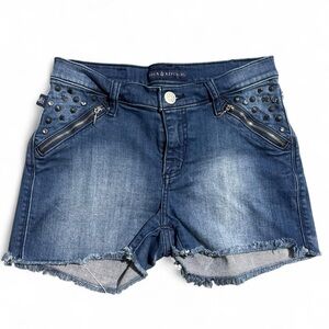Rock & Republic Blue Jean Shorts Studded